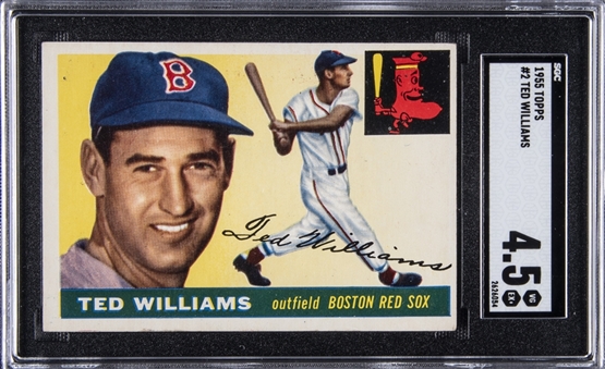 1955 Topps #2 Ted Williams - SGC VG-EX+ 4.5